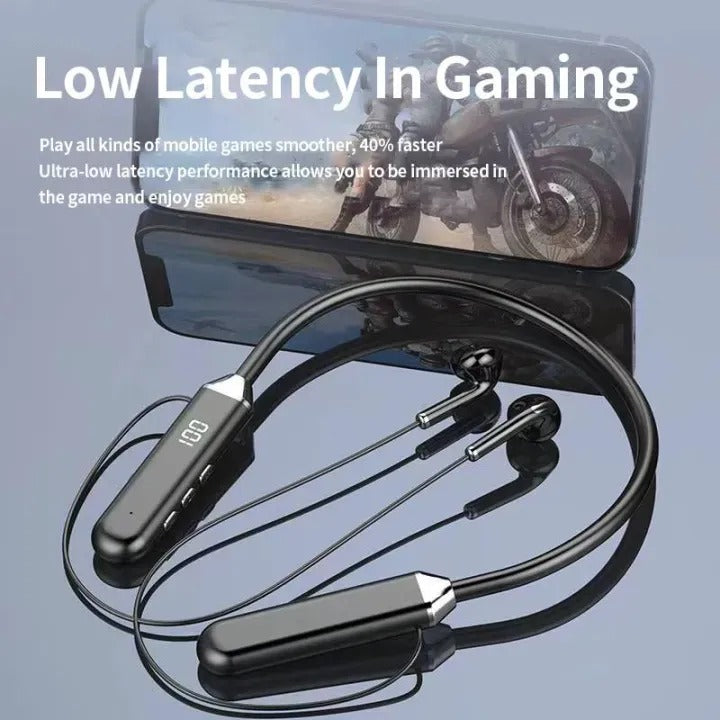 Wireless Bluetooth Neckband Earphones with Mic